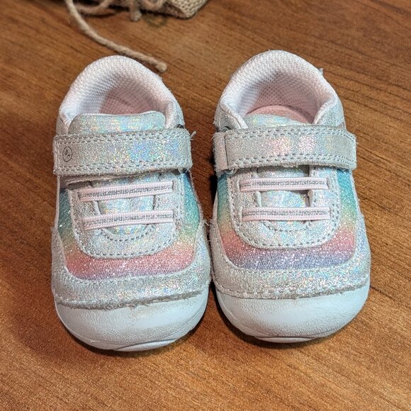 Stride Rite Rainbow Jazzy Sparkle Shoes Size 3.5 Medium - Picture 1 of 6